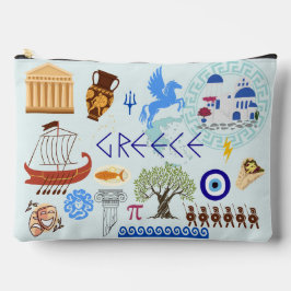 ギリシャシンボル旅行好き アクセサリーポーチ