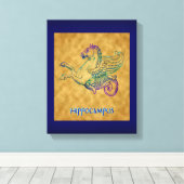 ギリシャシーホースヴィンテージアートキャンバスプリント キャンバスプリント (インサイチュ (ウッドフロア))