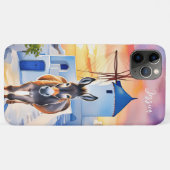 ギリシャスタイルウィンドミルとドンキーパーソナライズされた名 Case-Mate iPhoneケース (裏面(横))