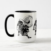 ギリシャスタイルレオライオン〔占星術の〕十二宮図図 マグカップ (左)