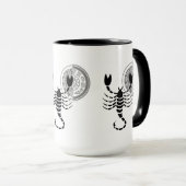 ギリシャスタイル蠍座スコーピオン〔占星術の〕十二宮図表 マグカップ (正面右)