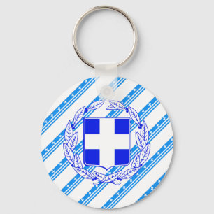 ギリシャストライプ国旗 キーホルダー