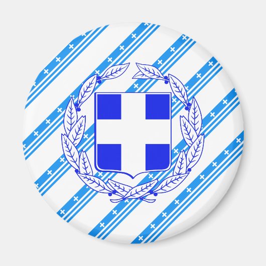 ギリシャストライプ国旗 マグネット (正面)