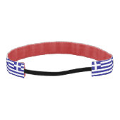 ギリシャスリップまたは滑ること国旗を持つ非岬 アスレチックヘッドバンド (裏面)