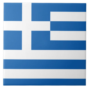ギリシャセラミックタイルの旗 タイル