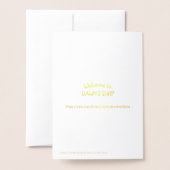 ギリシャハッピーバースデー(χρόνια πολλά) 空白の 箔カード (裏面封筒付き)