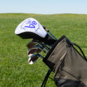 ギリシャハート国旗の青い愛パーソナライズされた ゴルフヘッドカバー (インサイチュ)