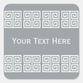 ギリシャパターカスタムンのシール スクエアシール (正面)