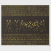 ギリシャパターンのスパルタ古代ギリシャ場面 ラッピングペーパー (フラット)