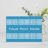 ギリシャパターンカスタムの招待 招待状 (スタンド正面)