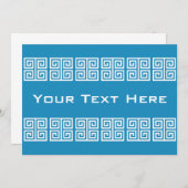 ギリシャパターンカスタムの招待 招待状 (正面/裏面)