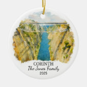 ギリシャパーソナライズされたのコリントオーナメント セラミックオーナメント (正面)