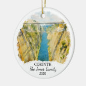 ギリシャパーソナライズされたのコリントオーナメント セラミックオーナメント (左)
