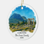 ギリシャパーソナライズされたのコリントオーナメント セラミックオーナメント (左)