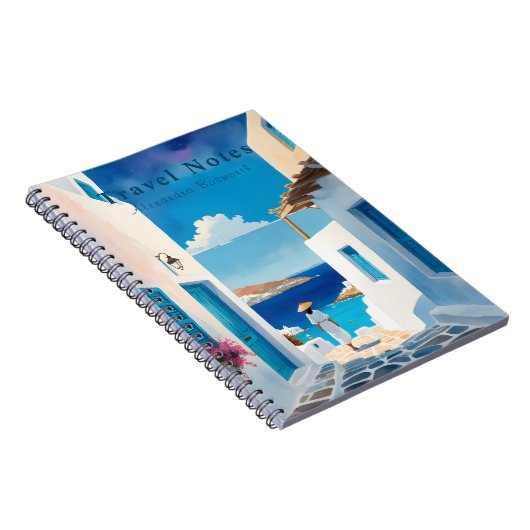 ギリシャパーソナライズされたの夏の旅行ノート – ノートブック (右側)