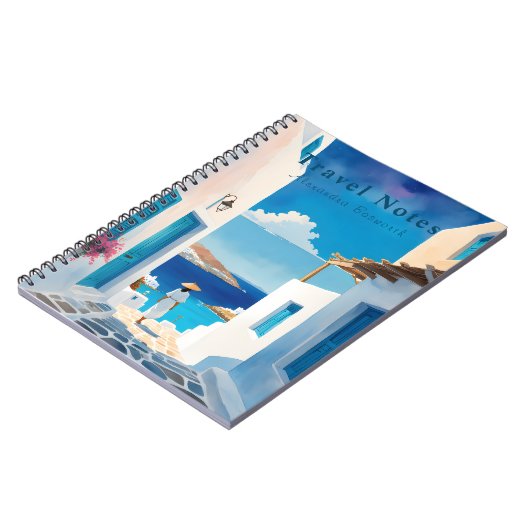 ギリシャパーソナライズされたの夏の旅行ノート – ノートブック (左側)