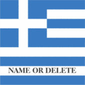 ギリシャパーソナライズされた国旗 シール (正面)