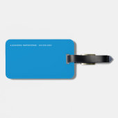 ギリシャパーソナライズされた語の青と白 ラゲッジタグ (裏面横)