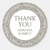 ギリシャパーティー ラウンドシール (正面)