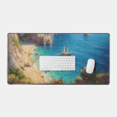 ギリシャビーチ デスクマット (キーボード&マウス)
