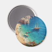 ギリシャビーチ マグネット (正面/裏面)