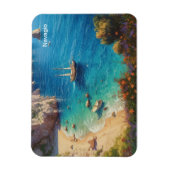 ギリシャビーチ マグネット (縦)