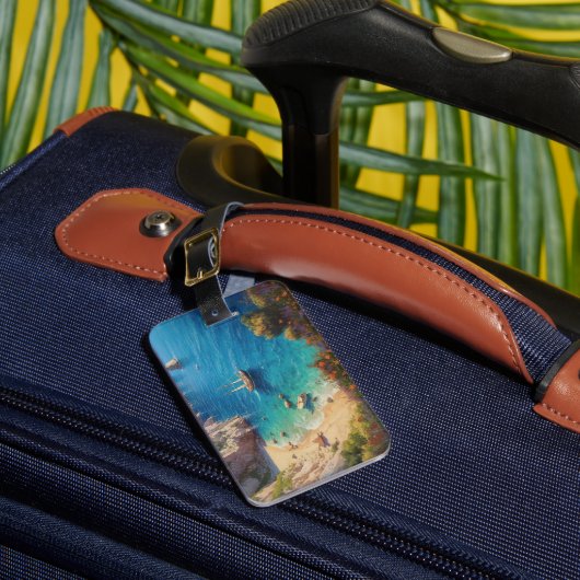 ギリシャビーチ ラゲッジタグ (正面インサイチュ1)