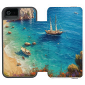 ギリシャビーチ INCIPIO iPhoneウォレットケース (フォリオ Open)