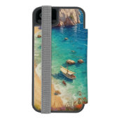 ギリシャビーチ INCIPIO iPhoneウォレットケース (フォリオ裏面)