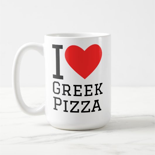 ギリシャピザ大好き コーヒーマグカップ (左)