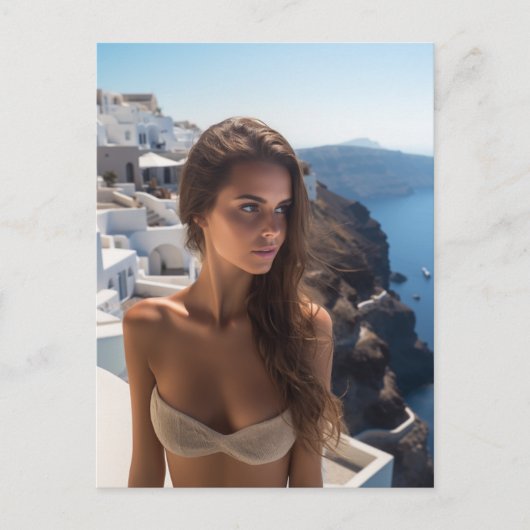 ギリシャファッション撮影 ポストカード (正面)