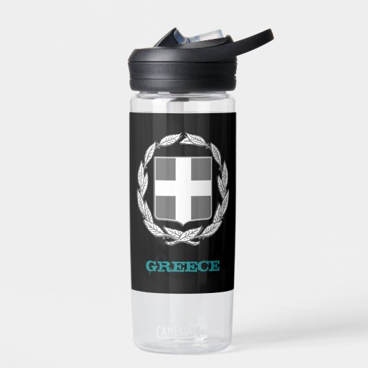 ギリシャフィットネスとギリシャの紋章 ウォーターボトル (左面)