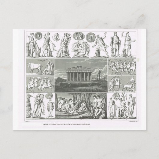 ギリシャフェスティバルと神話 ポストカード (正面)