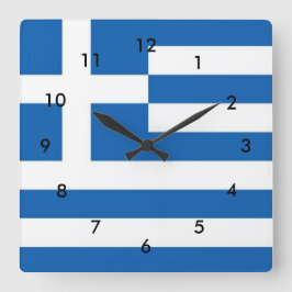 ギリシャフラグ スクエア壁時計