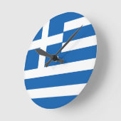 ギリシャフラグ ラウンド壁時計 (傾斜)