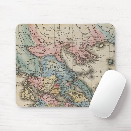 ギリシャフルカラーアトラスマップ マウスパッド (マウス)