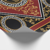 ギリシャフローラをモチーフにした黄金のバロック要素 ラッピングペーパー (角)