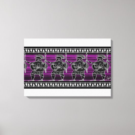 ギリシャブラック姿ガード キャンバスプリント (正面)