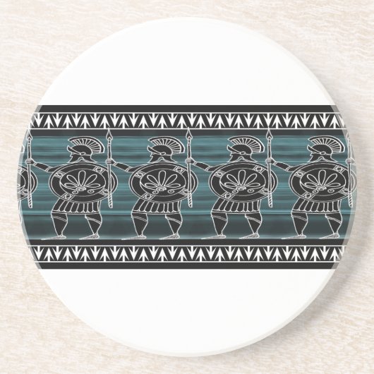 ギリシャブラック姿ガード コースター (正面)