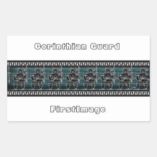 ギリシャブラック姿ガード 長方形シール