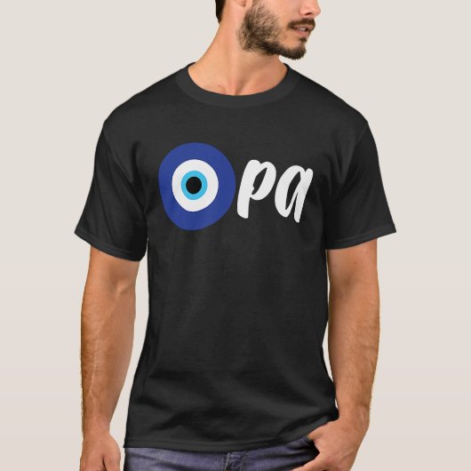 ギリシャプライド OPA イーブルアイ ヘラス ギリシャ邪視 マ Tシャツ (正面)