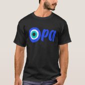 ギリシャプライド OPA イーブルアイ ヘラス ギリシャ イーブルアイ マティ Tシャツ (正面)