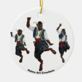ギリシャミノタウレスダンスお祝いファンタジーオーナメント セラミックオーナメント (正面)