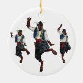 ギリシャミノタウレスダンスお祝いファンタジーオーナメント セラミックオーナメント (裏面)