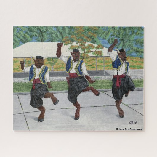 ギリシャミノタウロス踊りラージファンタジーアートパズル ジグソーパズル (横)