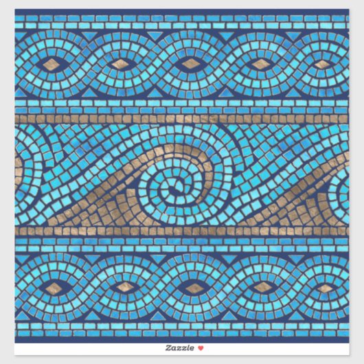 ギリシャモザイクタイルオーナメント シール (シート)