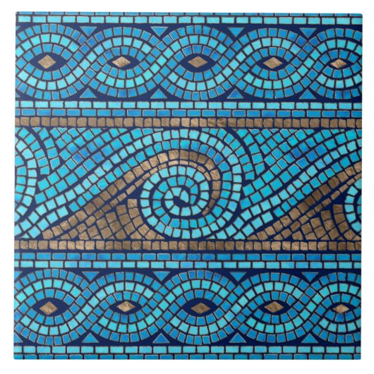 ギリシャモザイクタイルオーナメント タイル (正面)