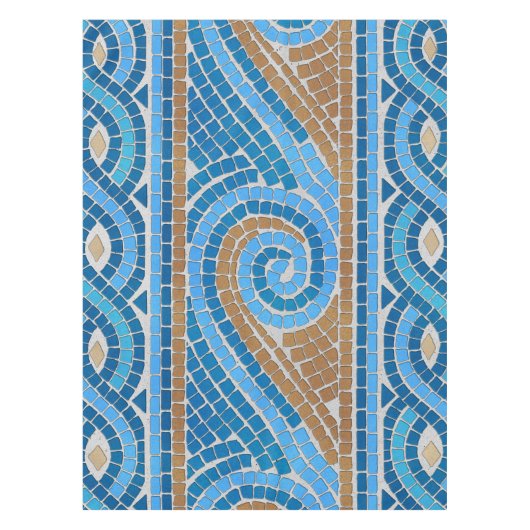 ギリシャモザイクタイルオーナメント テーブルクロス (正面)