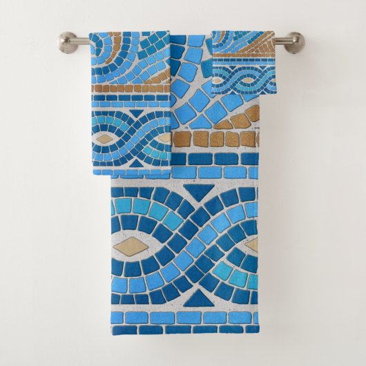 ギリシャモザイクタイルオーナメント バスタオルセット (インサイチュ)