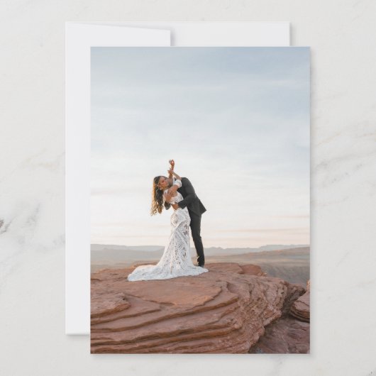 ギリシャモダンギリシャの島の目的地の結婚式 招待状 (裏面)